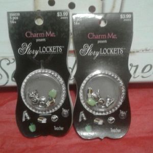 💗3/$20💗 Teacher ~story locket charms 2 packs